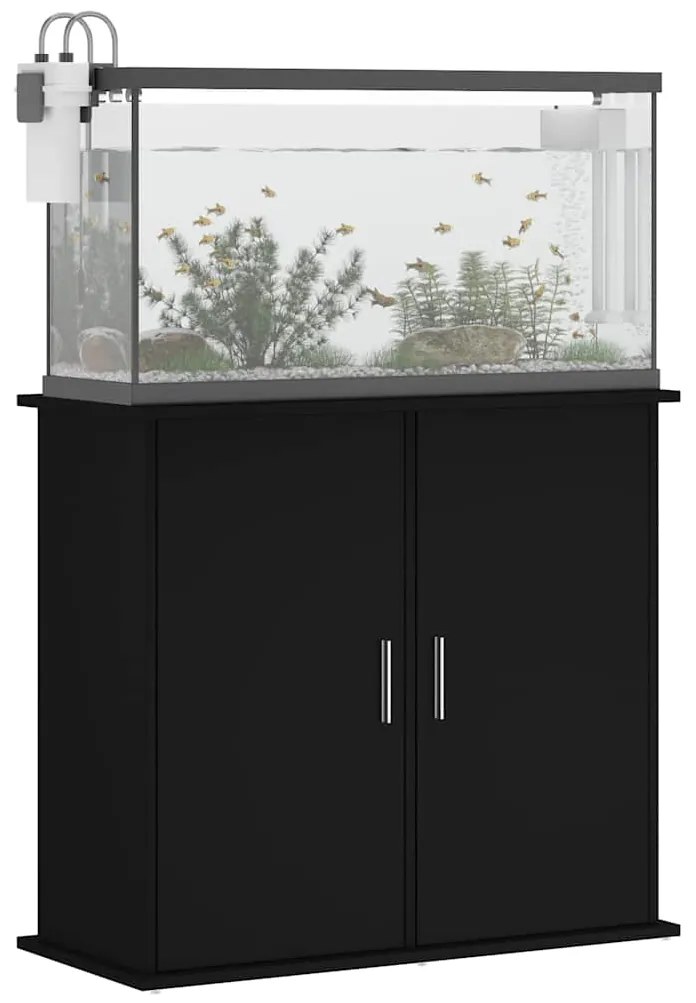 vidaXL Βάση Ενυδρείου Μαύρη 81 x 36 x 73 εκ. από Επεξεργασμένο Ξύλο