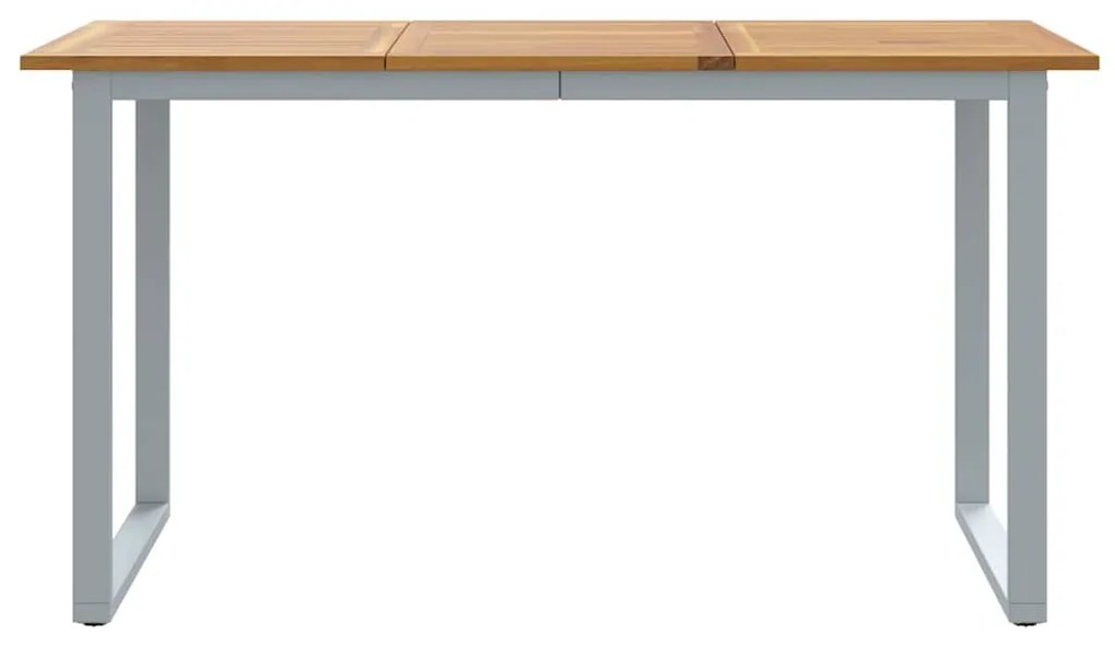 vidaXL Τραπέζι Κήπου για Φαγητό Γκρι 140 x 80 x 75 cm