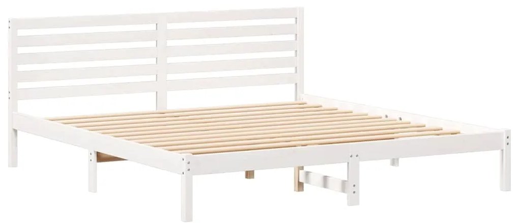 vidaXL Σκελετός Κρεβατιού Λευκό 180 x 200 cm Μασίφ ξύλο πεύκου