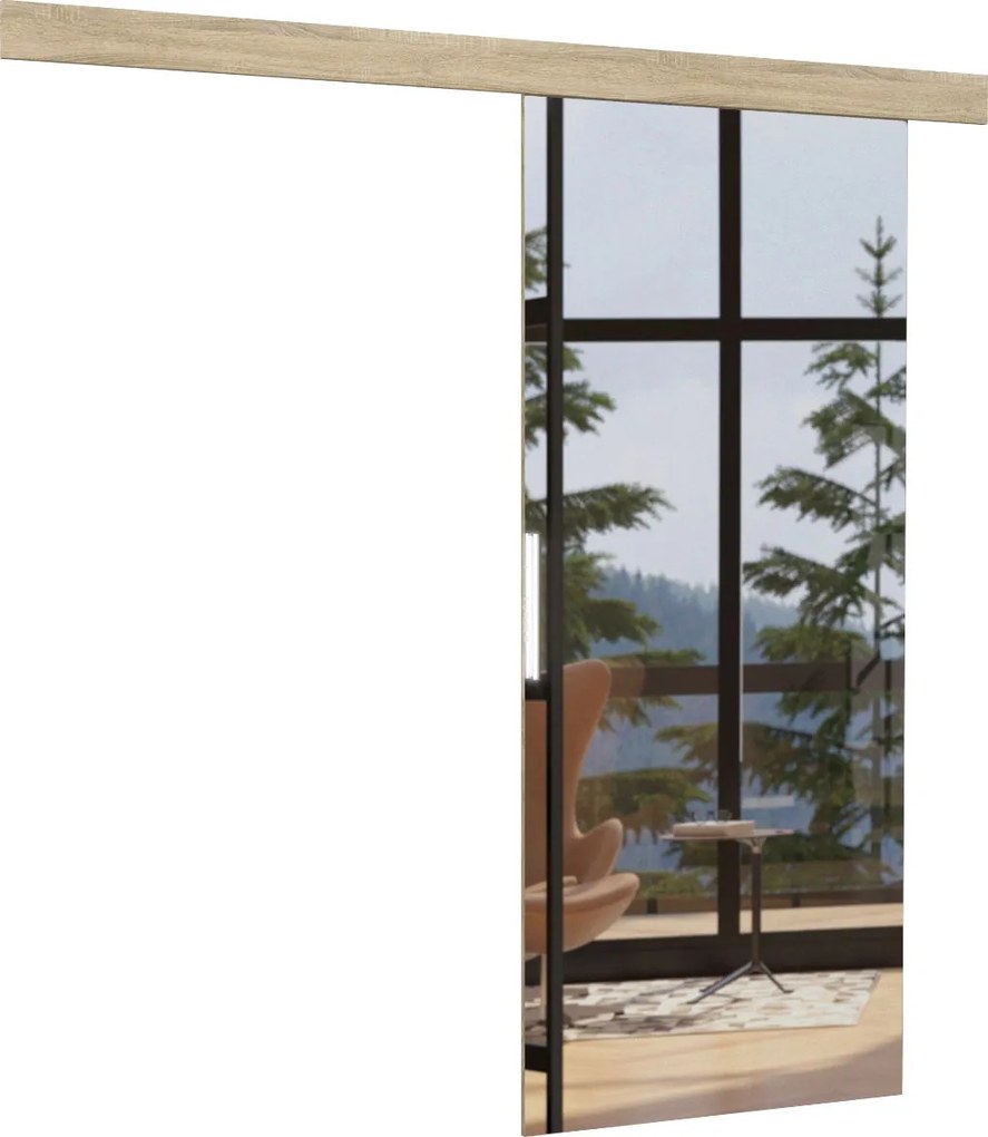 Συρόμενη πόρτα Zebra-Leuko-Mauro gualistero-96 x 205 εκ.