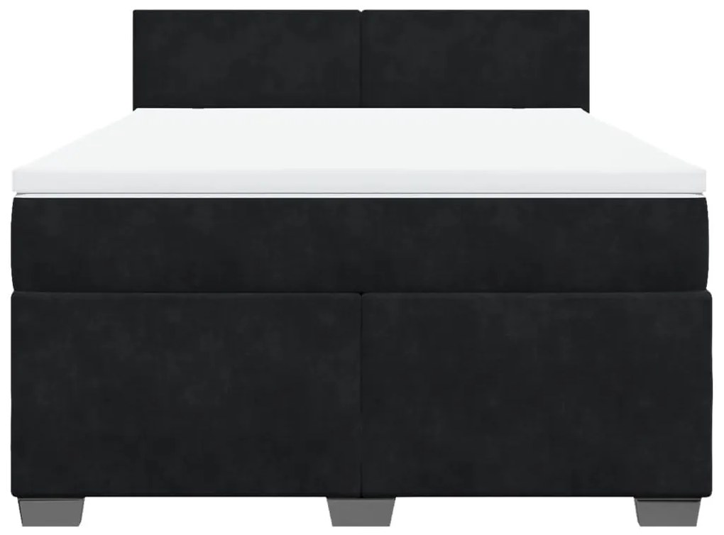 ΚΡΕΒΑΤΙ BOXSPRING ΜΕ ΣΤΡΩΜΑ ΜΑΥΡΟ 140X200 ΕΚ. ΒΕΛΟΥΔΙΝΟ 3286326