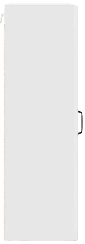 vidaXL Κρεμαστό ντουλάπι κουζίνας με ράφι Λευκό 40 x 31 x 100 εκ.