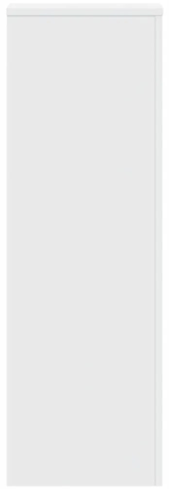 vidaXL Βάσεις Φυτών 2 τεμ. Λευκές 33x33x100 εκ. από Επεξεργασμένο Ξύλο