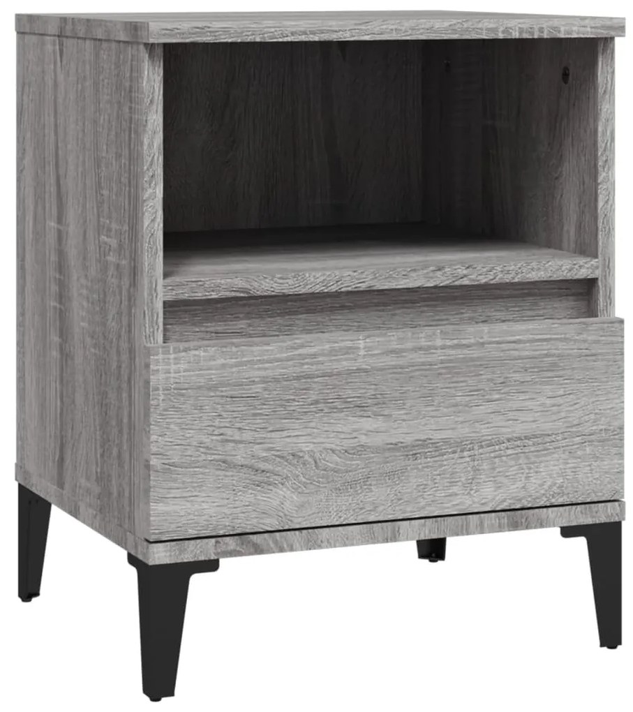 vidaXL Κομοδίνο Γκρι Sonoma 40x35x50 εκ.