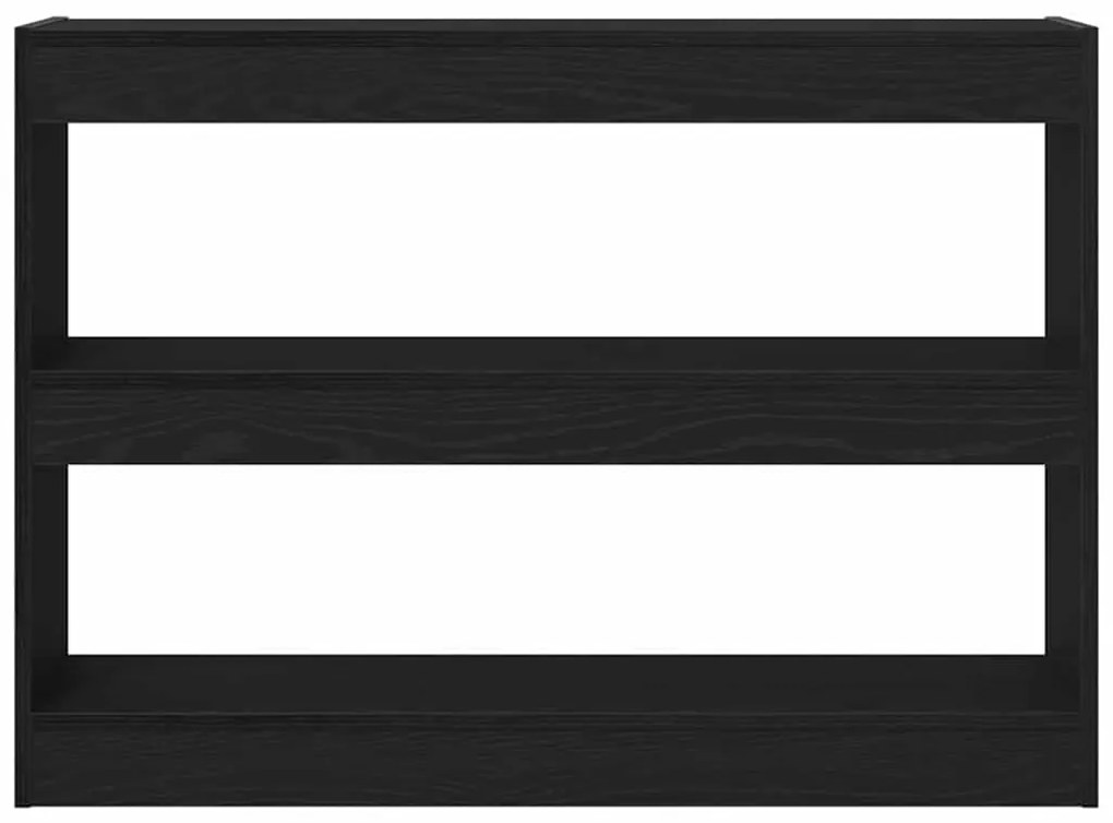 vidaXL Βιβλιοθήκη Μαύρη Οξυά 100 x 30 x 72 εκ Επεξεργασμένο ξύλο