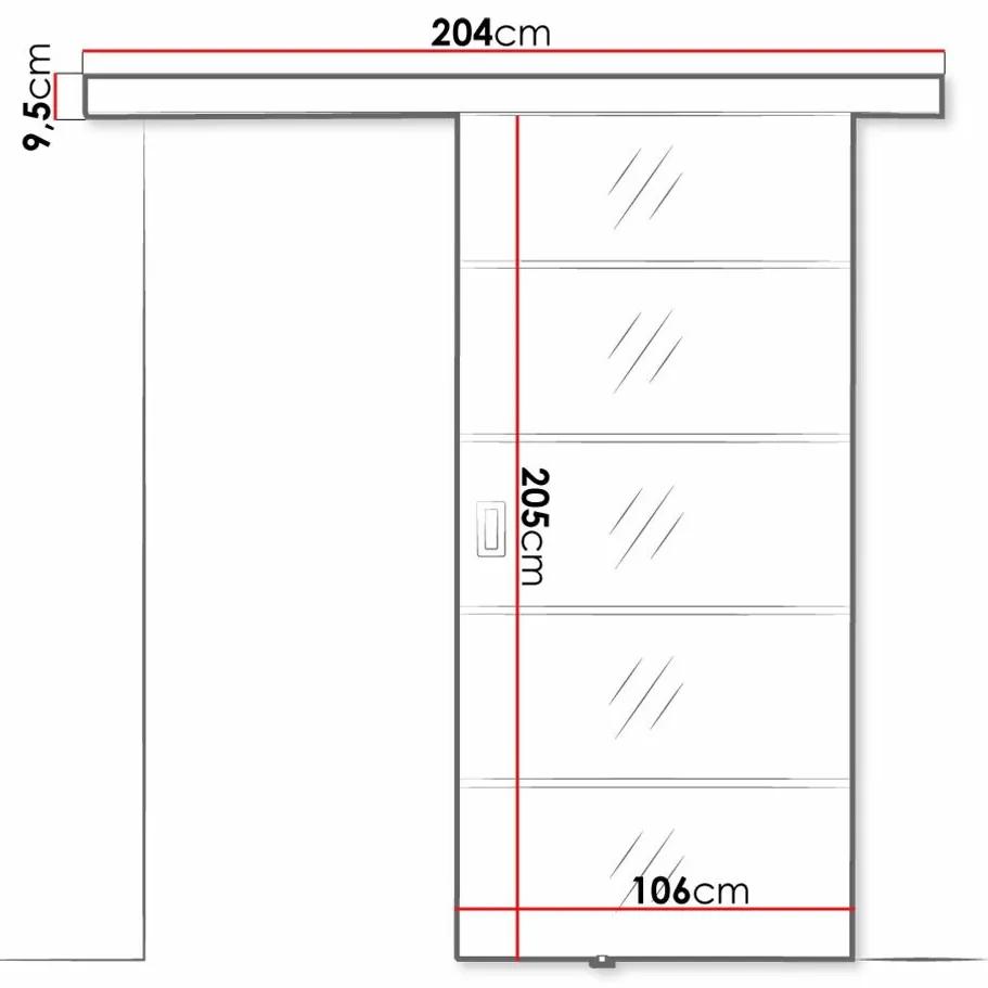 Συρόμενες πόρτες Dover 212, 46 kg, Μαύρο, Πλαστικοποιημένη μοριοσανίδα, Καθρέφτης | Epipla1.gr