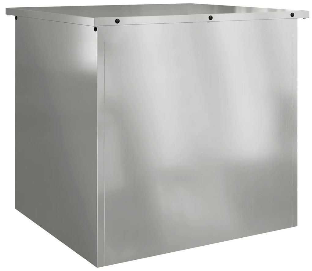vidaXL Υπαίθριο κουτί αποθήκευσης - 55x50.5x50 εκ. από γαλβανισμένο ατσάλι