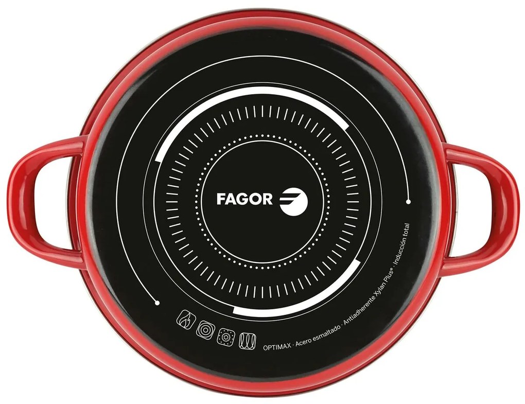 Κατσαρόλα Fagor Optimax Κόκκινο Ø 18 x 10 cm