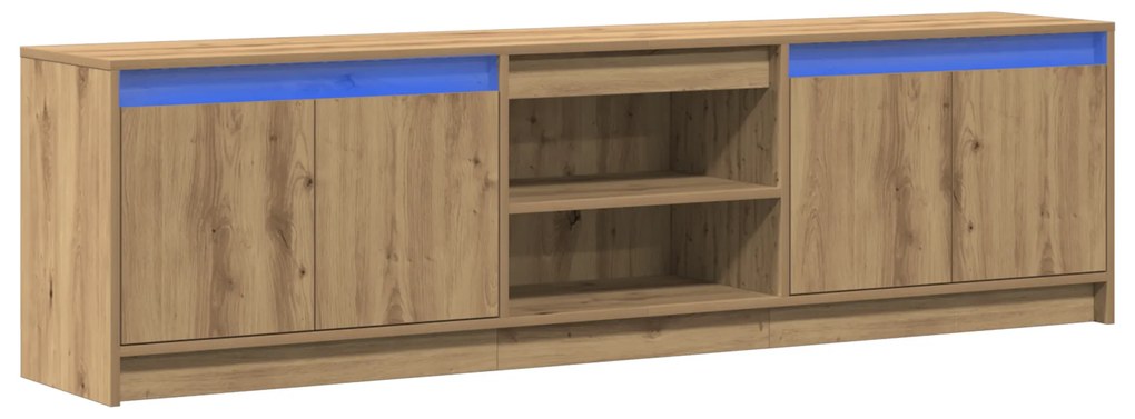 vidaXL Ντουλάπι TV Καφέ 182 x 34 x 50 εκ. Επεξεργασμένο ξύλο