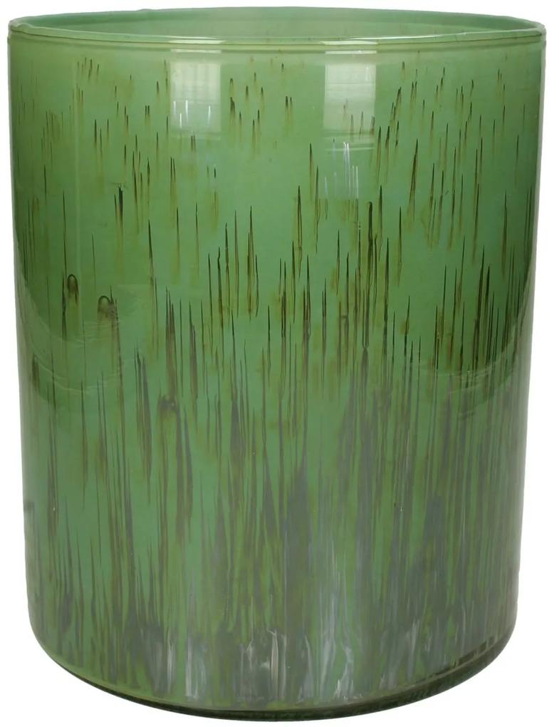 Κηροπήγιο ArteLibre Πράσινο Γυαλί 19x19x23cm