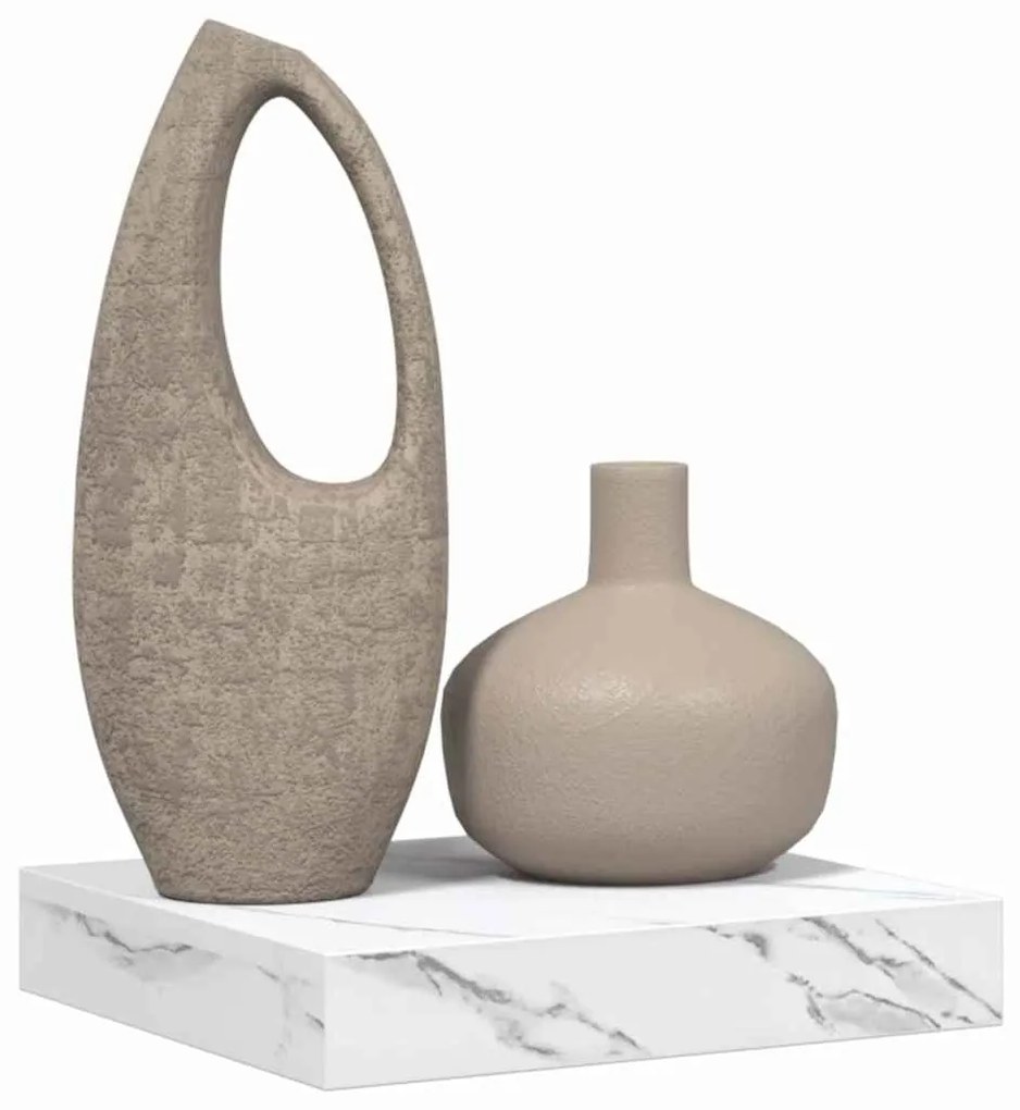 vidaXL Ράφι Τοίχου Λευκό Μάρμαρο 23 x 23,5 x 4 εκ Επεξεργασμένο ξύλο