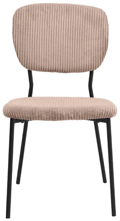 Καρέκλα τραπεζαρίας Kevin Megapap μόκα ύφασμα - μεταλλικό μαύρο πόδι 48x51x87εκ.