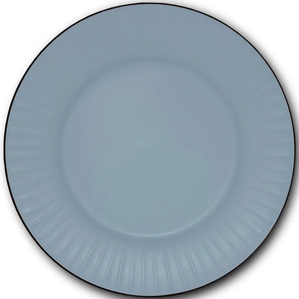 Πιάτο Γλυκού Penelope 10-017-002 Φ20x2cm Blue Nava Πηλός