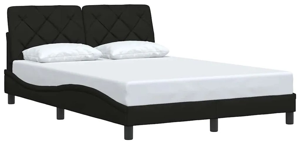 Σκελετός Κρεβατιού Χωρίς Στρώμα Μαύρο 120x200 εκ. Υφασμάτινο