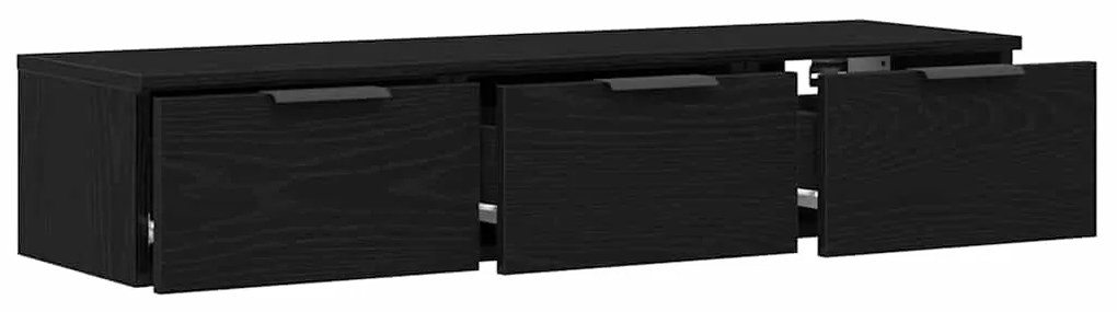 vidaXL Ντουλάπα Τοίχου Μαύρη δρυς 102 x 30 x 20 εκ. Επεξεργασμένο ξύλο
