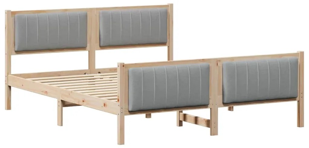 vidaXL Σκελετός Κρεβατιού Καφέ και ανοιχτό γκρι 160 x 200 cm