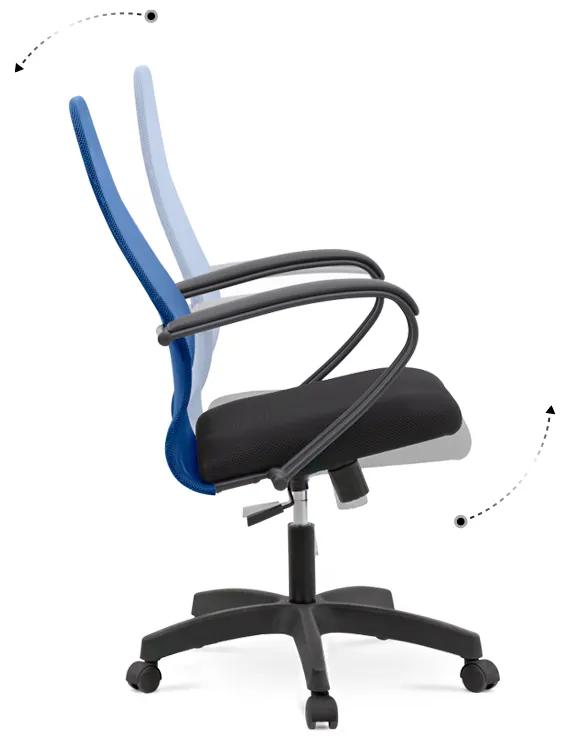 Καρέκλα γραφείου Moonlight Megapap με ύφασμα Mesh σε χρώμα μπλε - μαύρο 66,5x70x102/112εκ. - Ύφασμα - GP008-0014