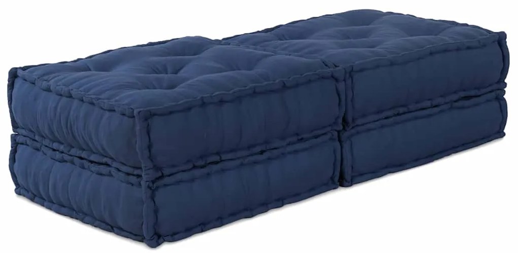 vidaXL Αρθρωτός Καναπές 2 pcs Ινδικο 140 x 70 x 36 εκ ύφασμα