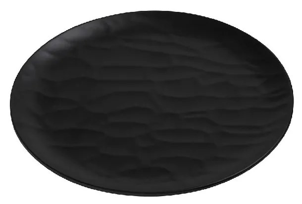 Πιάτο Γλυκού Μελαμίνης Black Wavy Matt ESPIEL 19εκ. MLB342K72-6