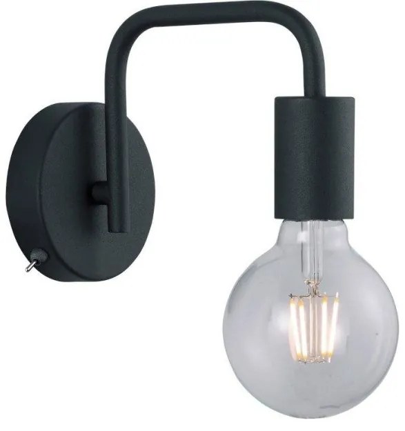 Απλίκα Φωτιστικό Τοίχου Μαύρο Diallo 208070132 Trio Lighting-208070132-Μαύρο 208070132