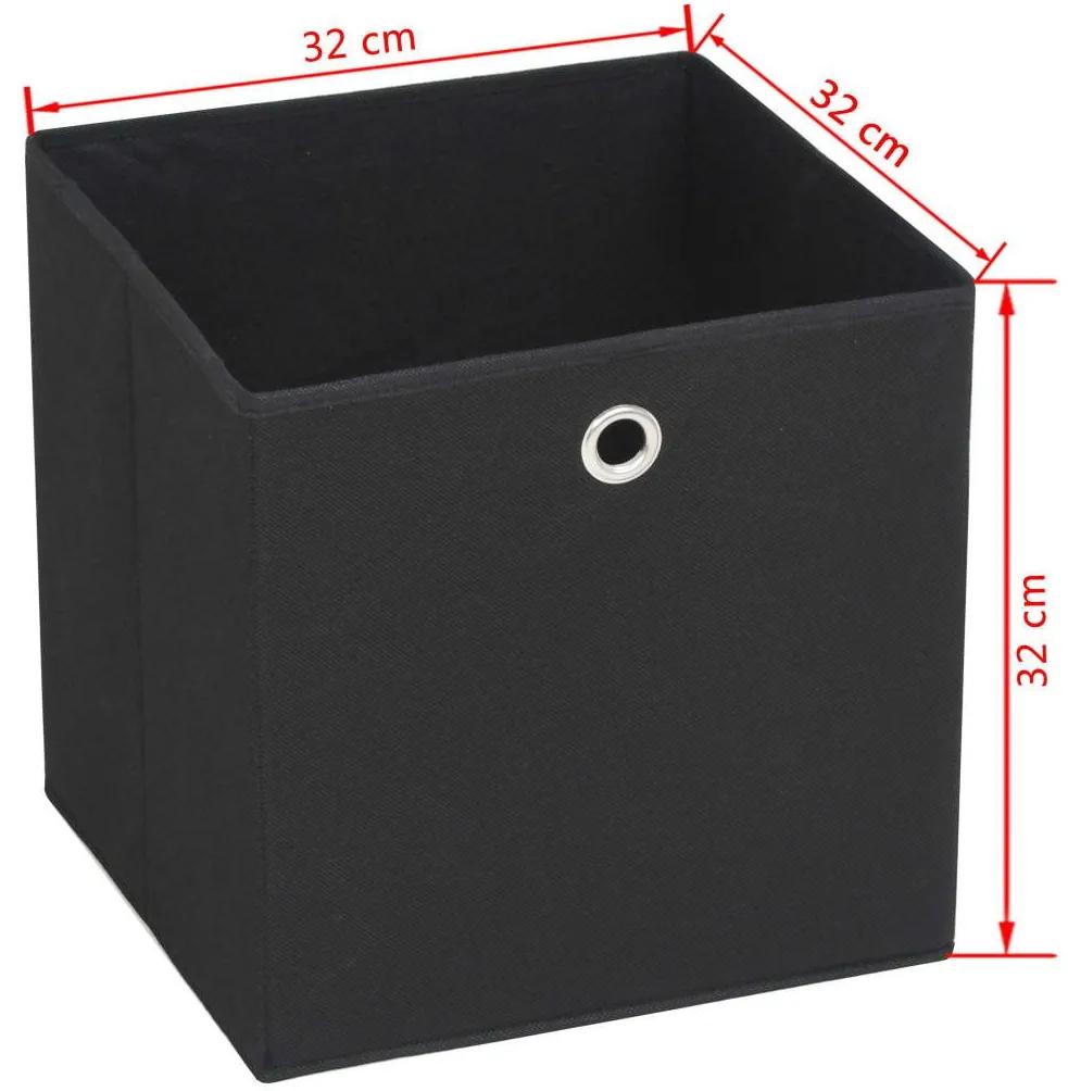 Κουτιά Αποθήκευσης 10 τεμ. Μαύρα 32x32x32 εκ. Ύφασμα Non-woven - Μαύρο