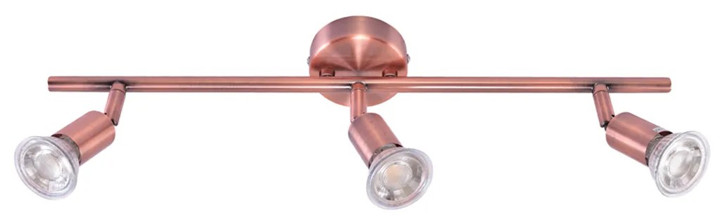 Σποτ Τρίφωτο Homelighting Saba 77-3548 Copper