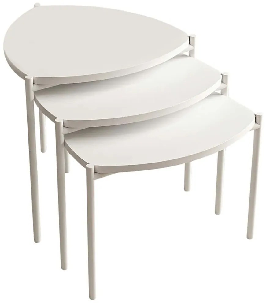 Ζιγκόν Lenny (Σετ 3Τμχ) 506MNR1222 45x45x45/40/35cm White
