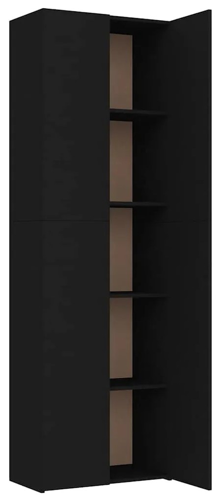 vidaXL Ντουλάπα Γραφείου Μαύρη 60 x 32 x 190 εκ. από Επεξ. Ξύλο