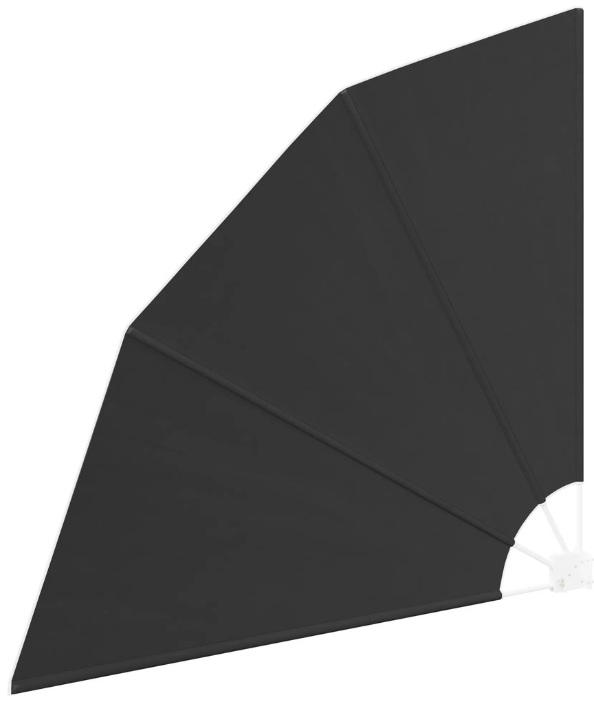 vidaXL Αδιάφανο σκίαστρο μπαλκονιού Ανθρακί 160 x 160 cm ύφασμα