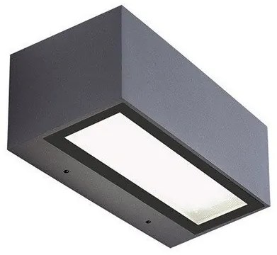 Απλίκα Φωτιστικό Τοίχου 2xLED 13,5W IP65 3000K Zambelis-E261-Ανθρακί E261