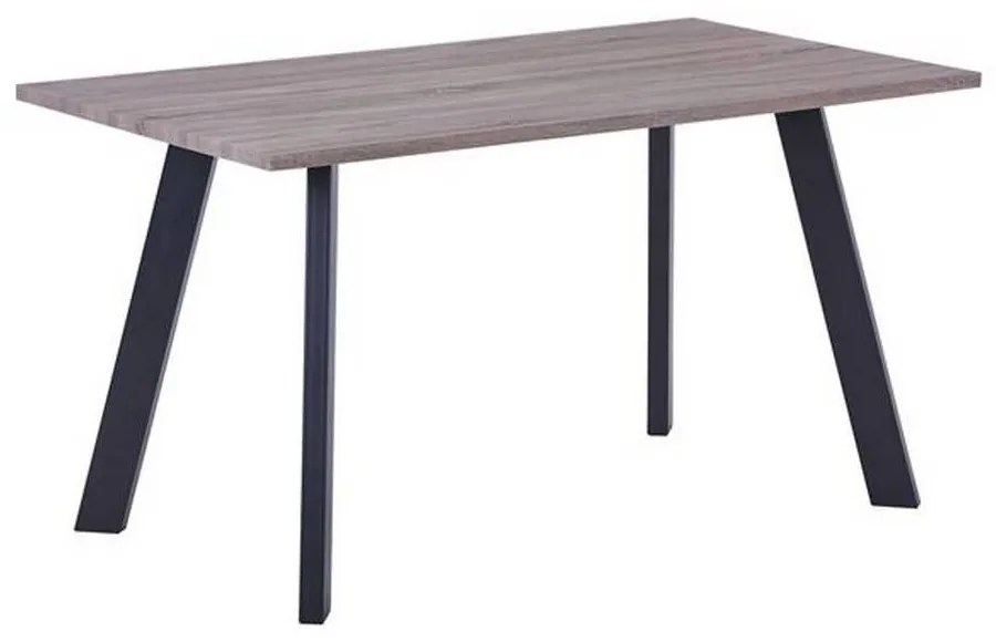 Τραπέζι Baxter ΕΜ817,1 140x80x75cm Sonoma Oak-Black Melamine, Metal