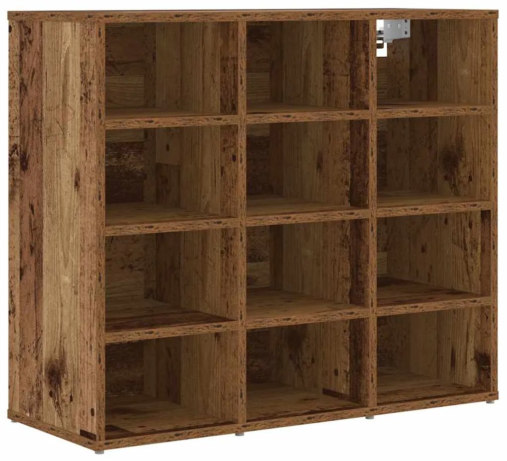 vidaXL Ντουλάπα Παπουτσιών με ράφι Παλιό ξύλο 77,5 x 30 x 67 εκ.