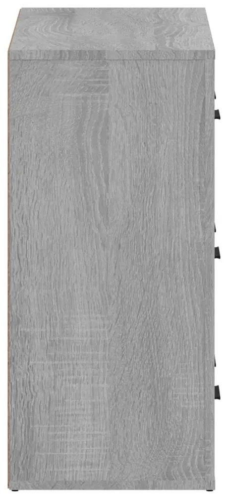 vidaXL Ντουλάπι 2 τεμ. Γκρι Sonoma από Επεξεργασμένο Ξύλο