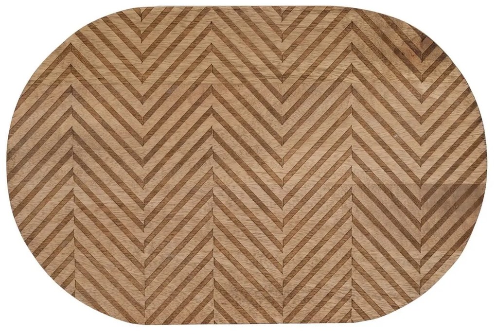 Βοηθητικό Τραπέζι 60 x 39,5 x 60 cm Φυσικό Μαύρο Μέταλλο Ξύλο (x2)