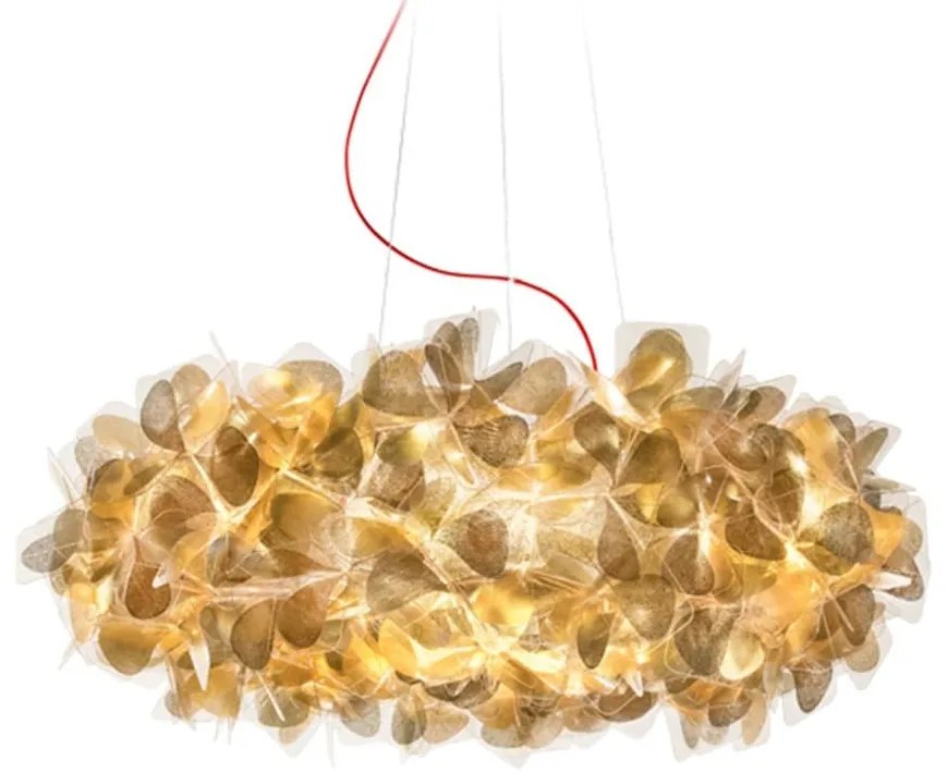 Φωτιστικό Οροφής Clizia Large Mama Non Mama 78cm E27 4x12W Gold - Red Wire Slamp Cristalflex