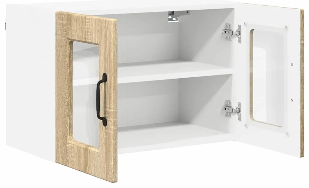 vidaXL Κρεμαστό ντουλάπι κουζίνας με ράφι Δρύς Sonoma 60 x 31 x 40 εκ