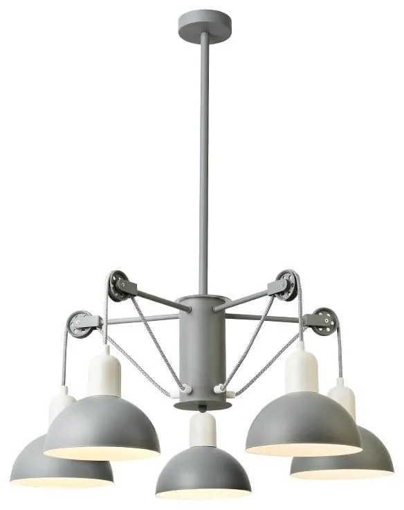 Φωτιστικό Οροφής 5ΧΕ14 D68XH85 Grey-White Aca Decor Metal