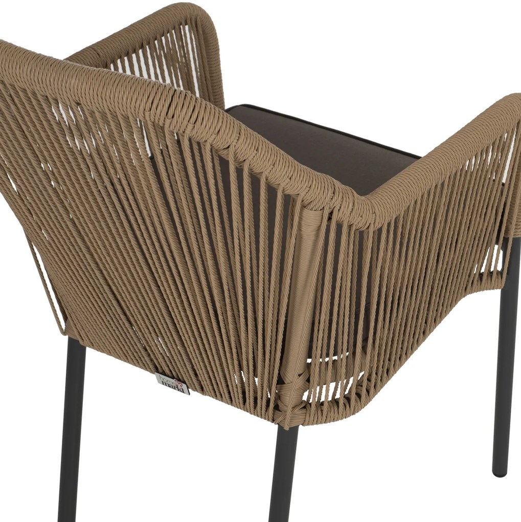 ΠΟΛΥΘΡΟΝΑ ΑΛΟΥΜΙΝΙΟΥ LOKKI HM5855.02 ΑΝΘΡΑΚΙ ΜΕ ΣΧΟΙΝΙ WICKER PE 56x66x82Υ εκ.