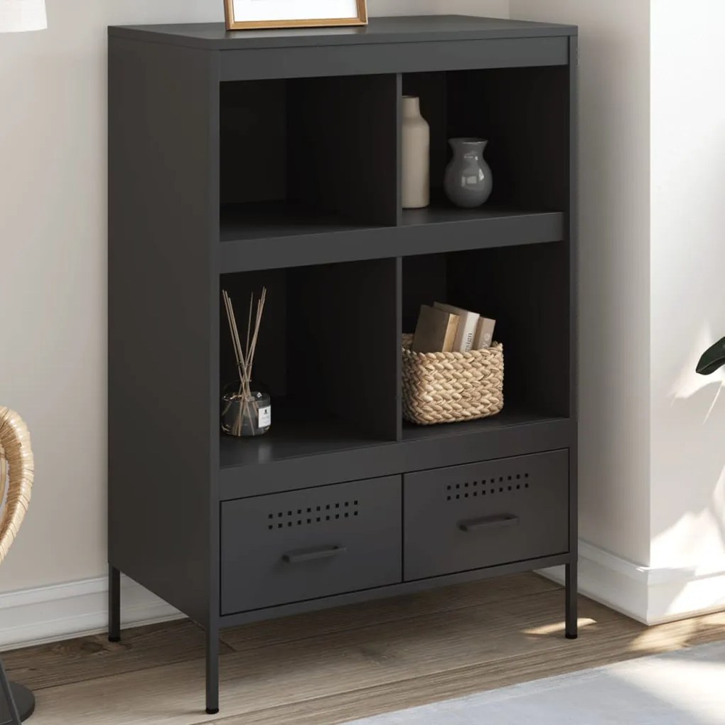 vidaXL Ντουλάπι Μαύρο 68 x 39 x 101,5 εκ. από Χάλυβα