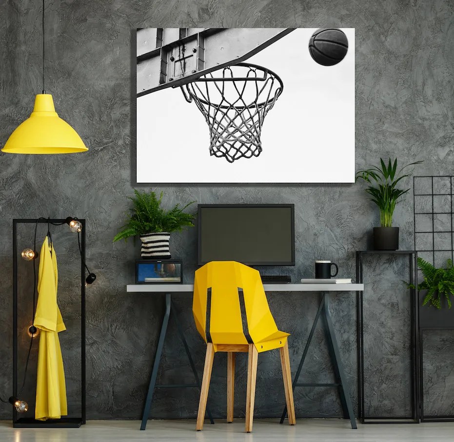 Πίνακας σε καμβά Retro Basketball KNV1088 45cm x 65cm