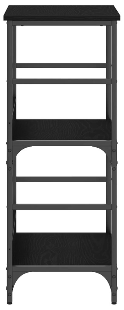 vidaXL Βιβλιοθήκη  Μαύρη Δρυς 50x33x82 εκ. Επεξεργασμένο Ξύλο και Χάλυβας
