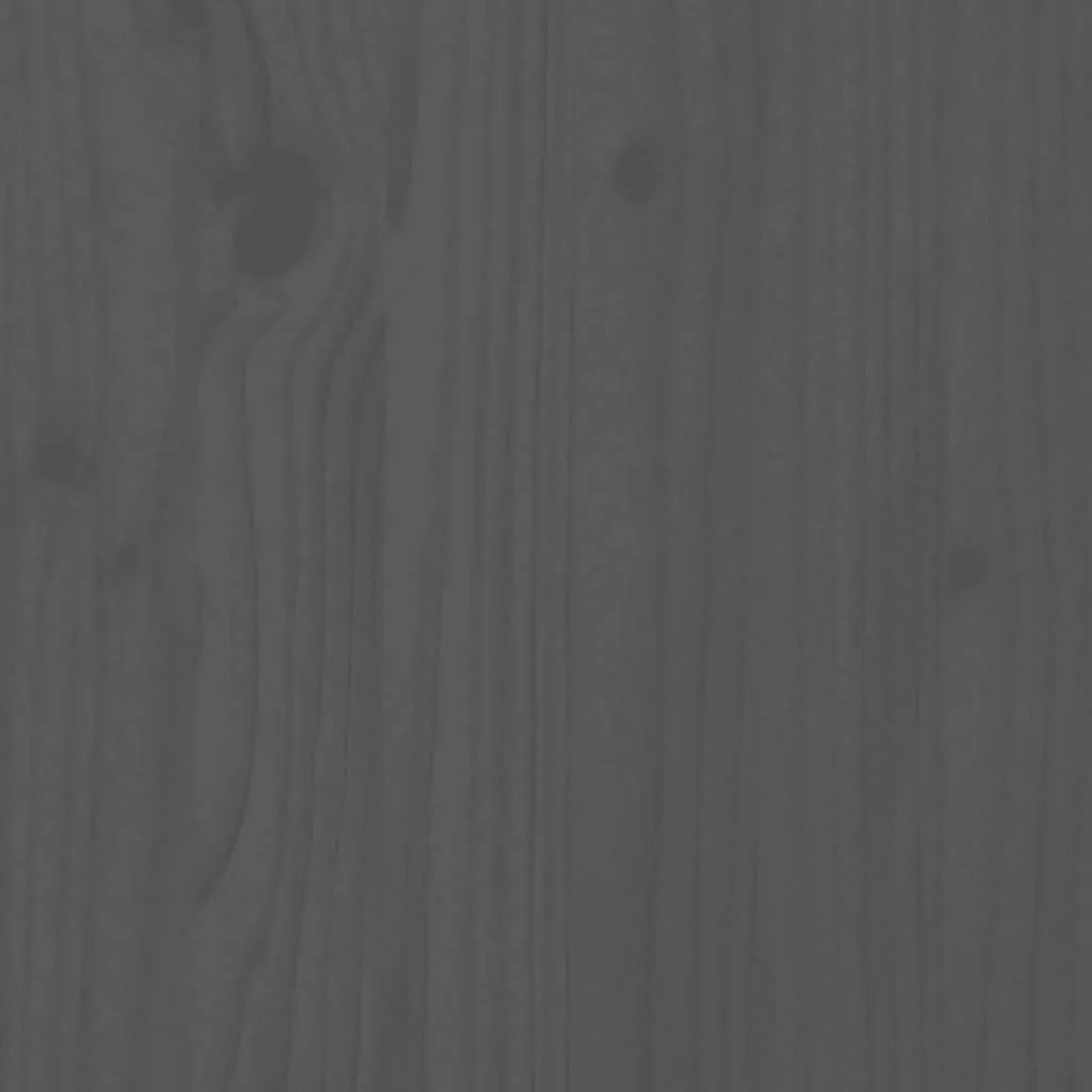 vidaXL Υποπόδιο Κήπου Γκρι από Μασίφ Ξύλο Πεύκου με Μαξιλάρι