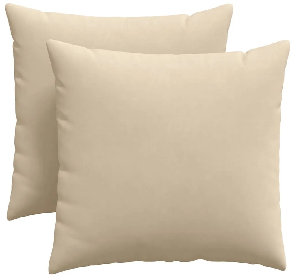 vidaXL Μαξιλάρι Καναπέ 2 pcs Κρεμ 45 x 45 cm ύφασμα