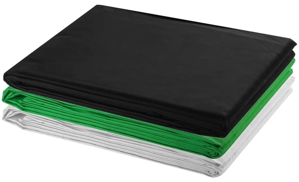 vidaXL Κιτ Στούντιο με 3 Βαμβακερά Φόντα και Ρυθμιζόμενη Βάση 3 x 6 μ.