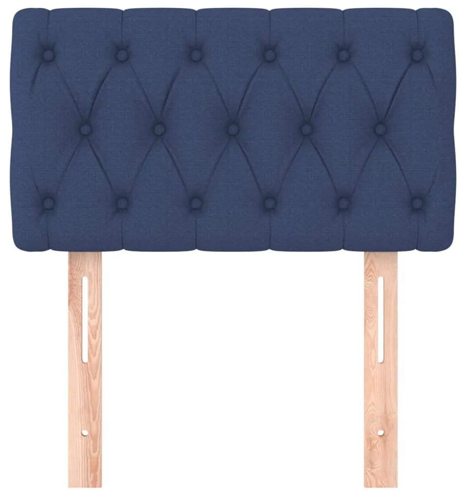 vidaXL Κεφαλάρι Κρεβατιού Μπλε 80x7x78/88 εκ. Υφασμάτινο