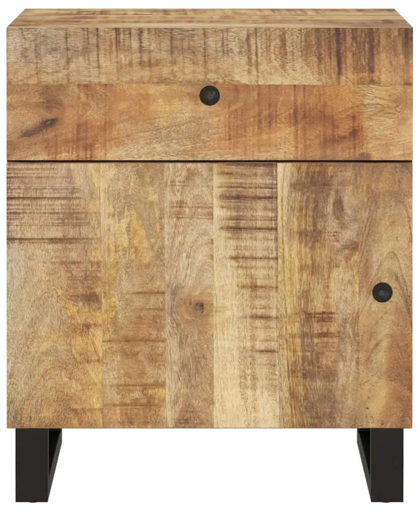 vidaXL Κομοδίνο 50x33x60 εκ. Μασίφ Ξύλο Μάνγκο &amp; Επεξεργασμένο Ξύλο