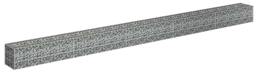 vidaXL Συρματοκιβώτιο-Γλάστρα Υπερυψωμένη 450x30x30 εκ. Γαλβ. Χάλυβας