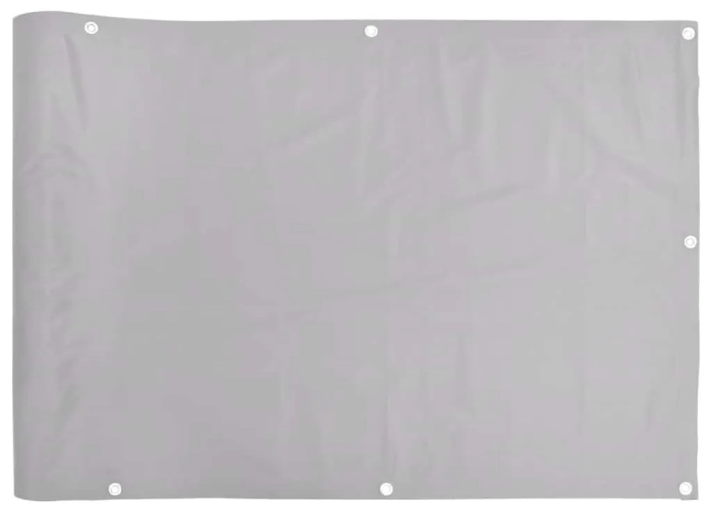 vidaXL Περίφραξη Μπαλκονιού Προστατευτική Γκρι 300x75 εκ. από PVC