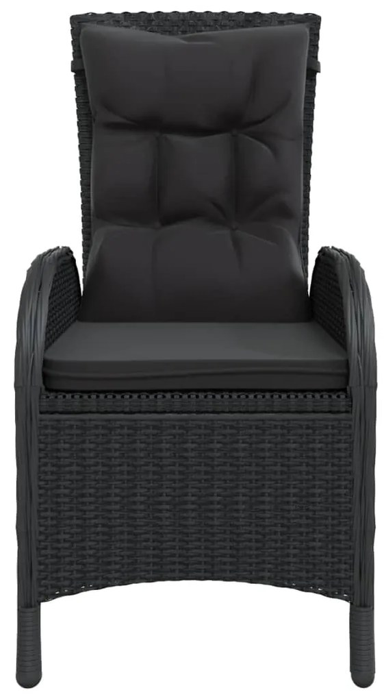 vidaXL Σετ Επίπλων Bistro Κήπου 5 τεμ. Μαύρο από Συνθετικό Ρατάν