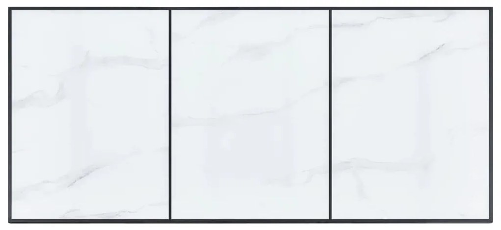 vidaXL Τραπεζαρία Λευκή 200 x 100 x 75 εκ. από Ψημένο Γυαλί